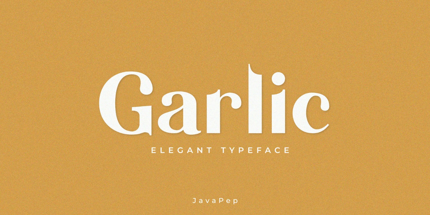 Пример шрифта Garlic #1